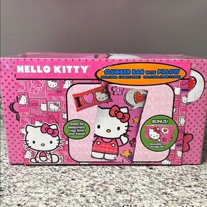 Brand New Hello Kitty Pink Slumber Bag with Pillow and Storage Bin